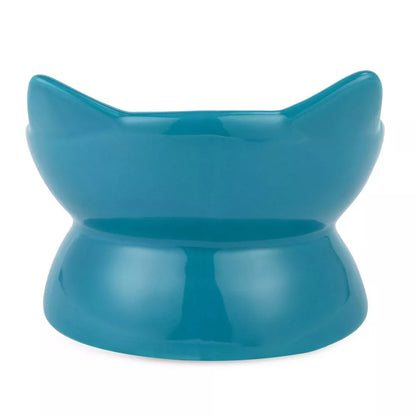 Cat Ear Shaped Tilt Elevated Ceramic Cat Bowl 2-Pack