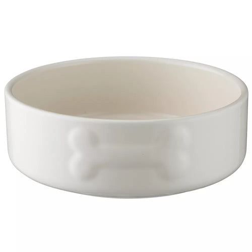 Bone Embossed Dual Use Dog Feeding Bowl
