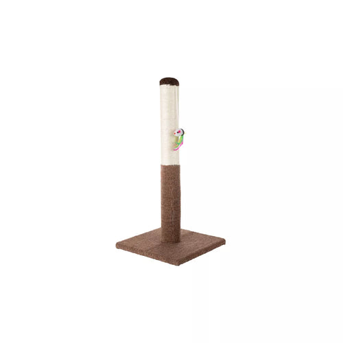 24.5 Inch Sisal Cat Scratching Post With Hanging Mouse Toy