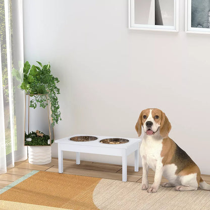 Elevated Double Bowl Dog Feeding Station